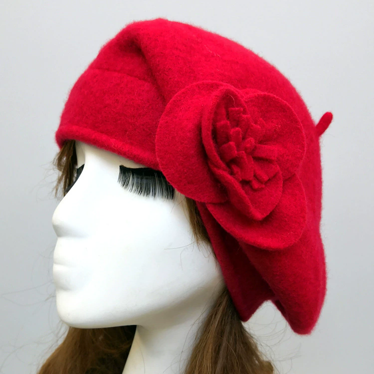 Beret French Wool - 2025 Women Wool Berets Autumn Winter