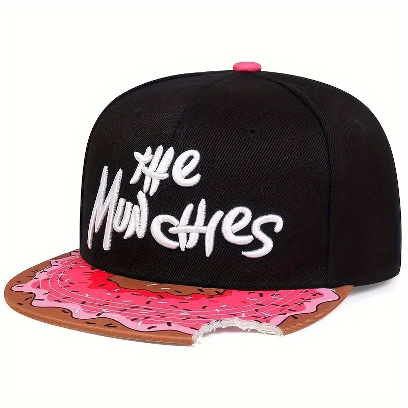 Snapback Hat Flat - Cute Donut Drip Brim Snapback Cap,