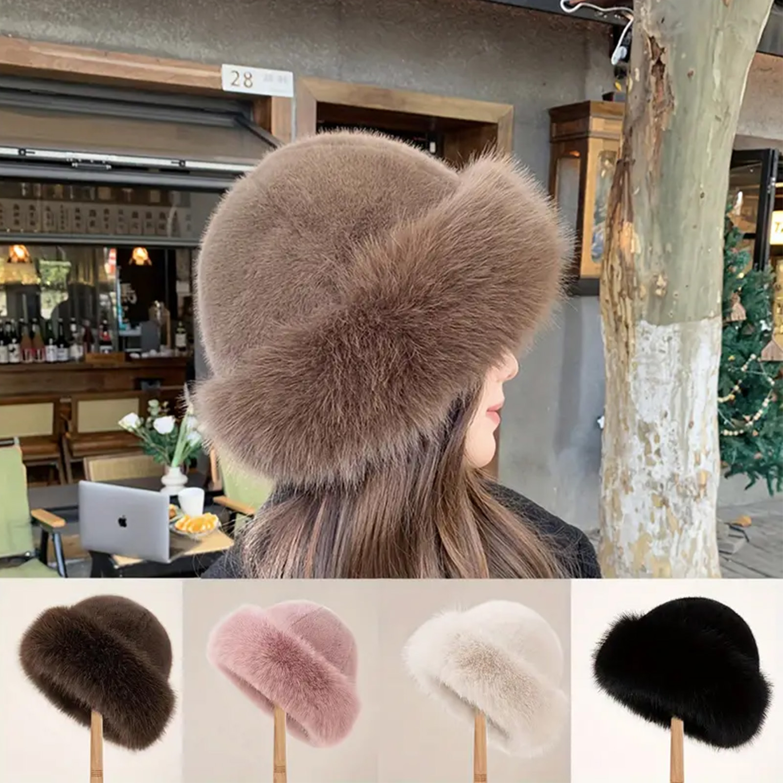 Winter Trapper Hat - Thicken Plush Warm Fur Hat Fluffy