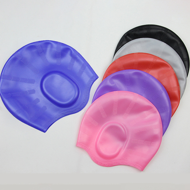 New【Adults High Elastic Swimmi - Swim Hat Silicone ulasan dan harga