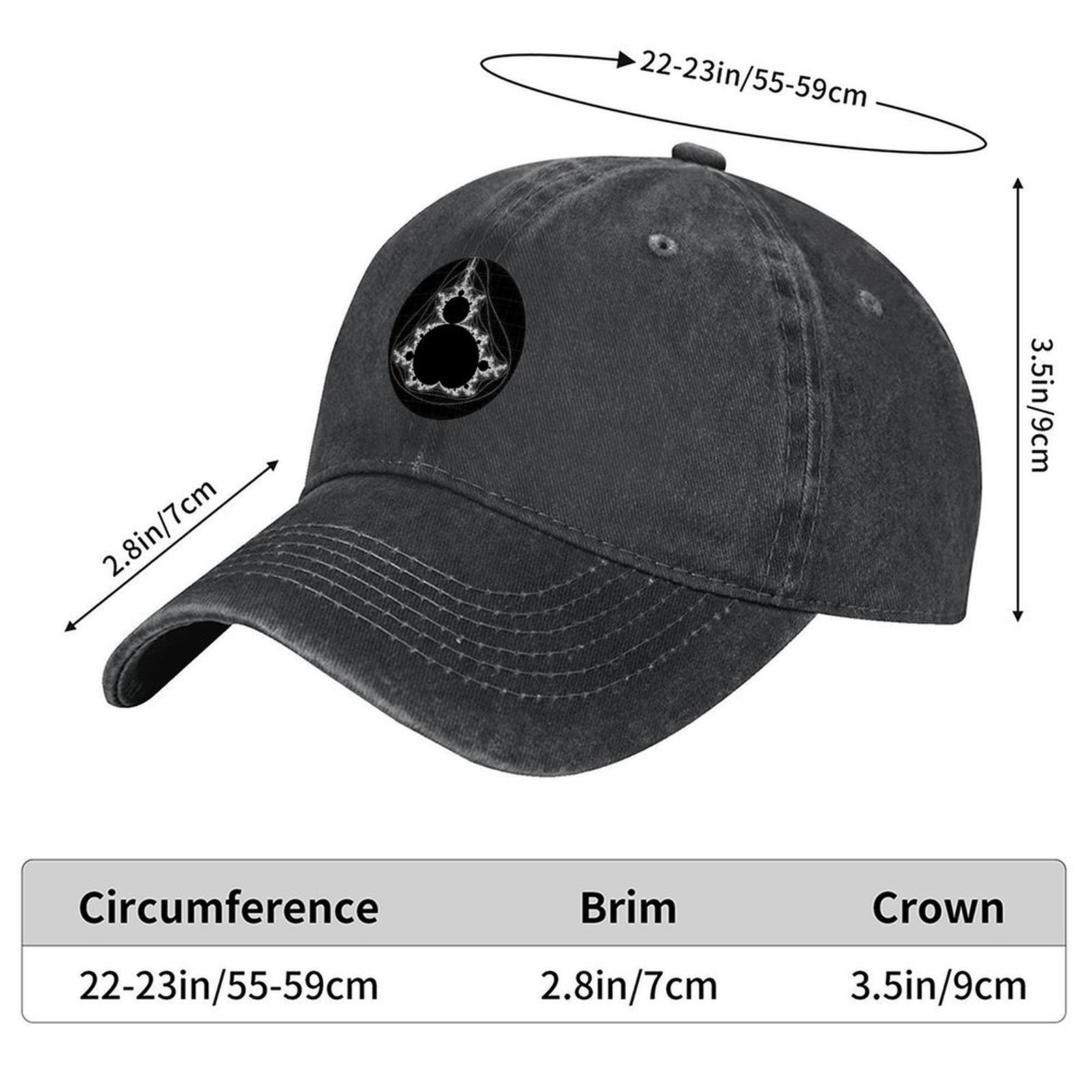 White - Linear Mandelbrot Base - Golf Cap Dad ulasan dan harga