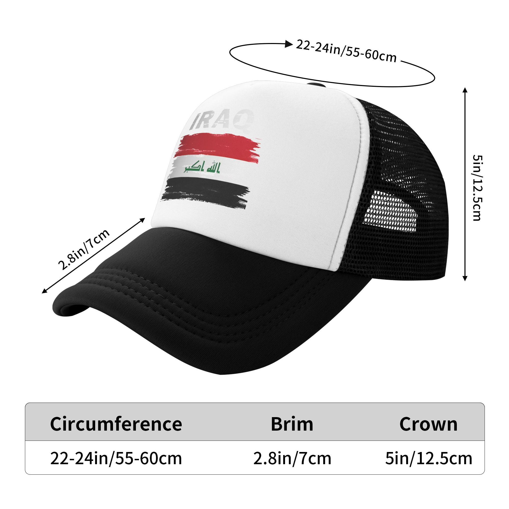 Mesh Sun Hats Iraq Flag Nation - Trucker Cap Mesh ulasan dan harga