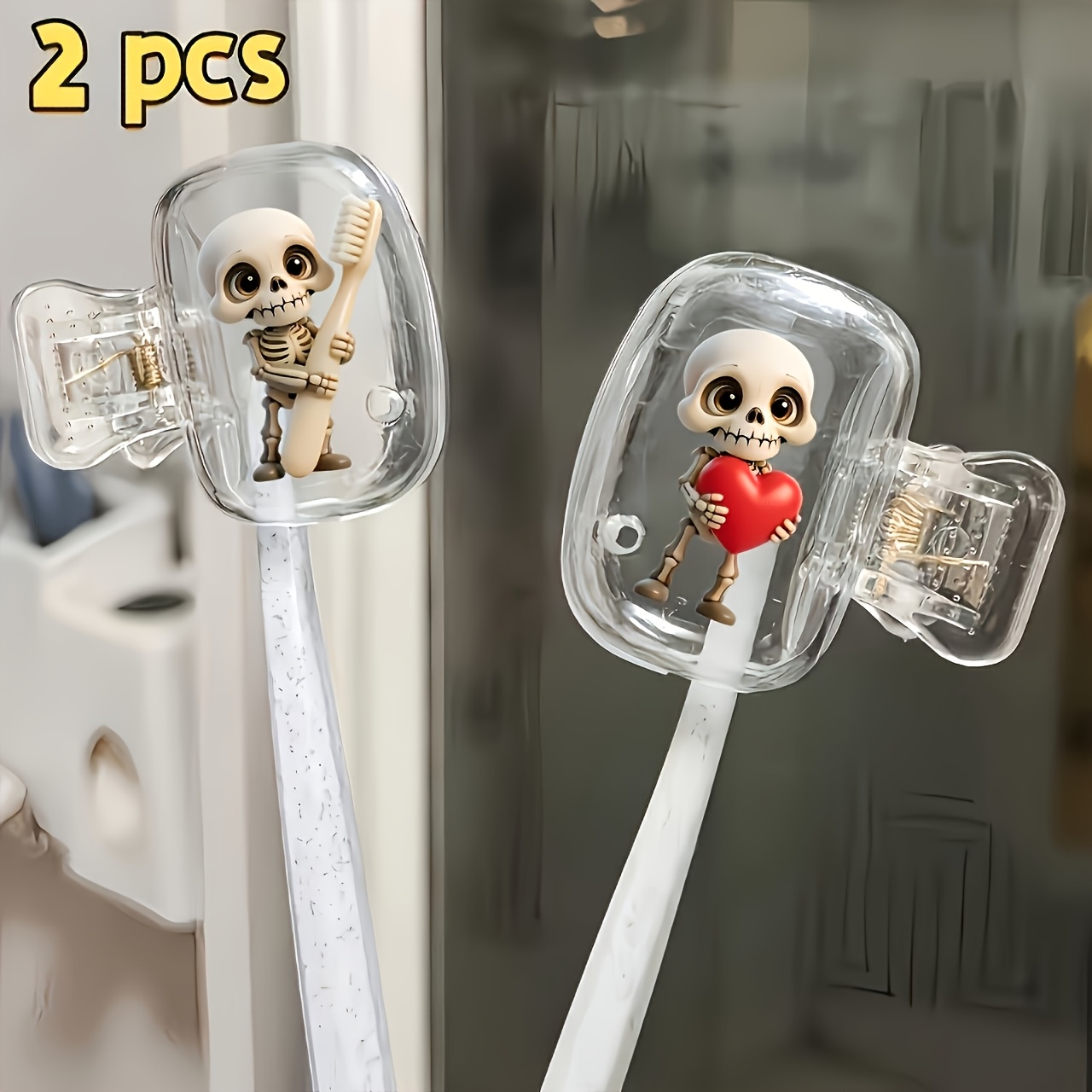 2pcs Skull Portable Toothbrush - Skull Cap Helmet Liner ulasan dan harga