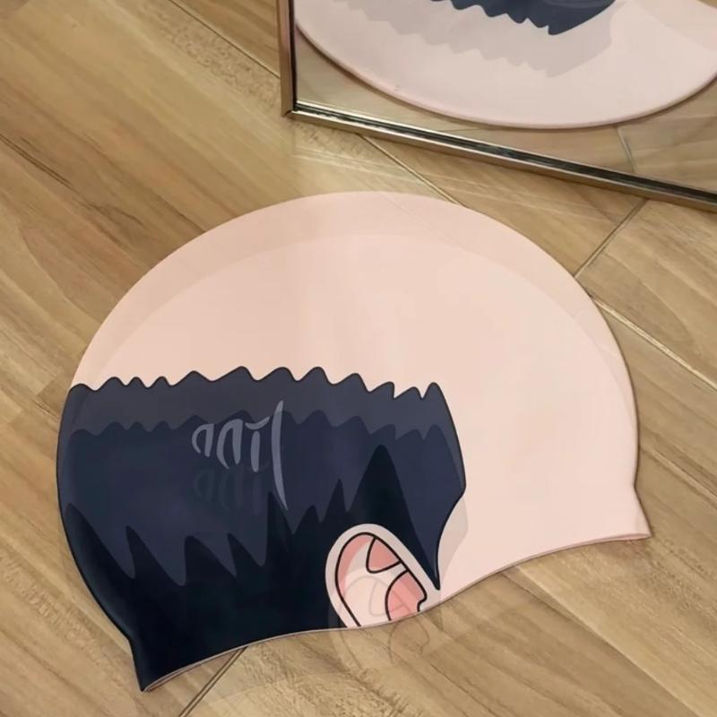 #@Funny Bald Head Swim Cap - M - Swim Hat Silicone ulasan dan harga