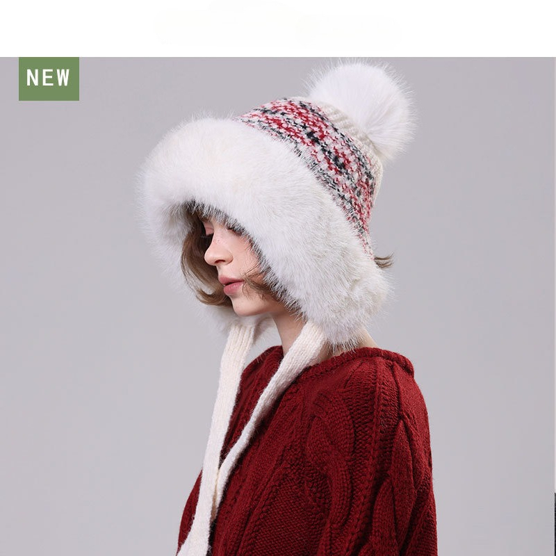 Women's Fuzzy Knit Trapper Hat - Trapper Hat Ear Flap ulasan dan harga