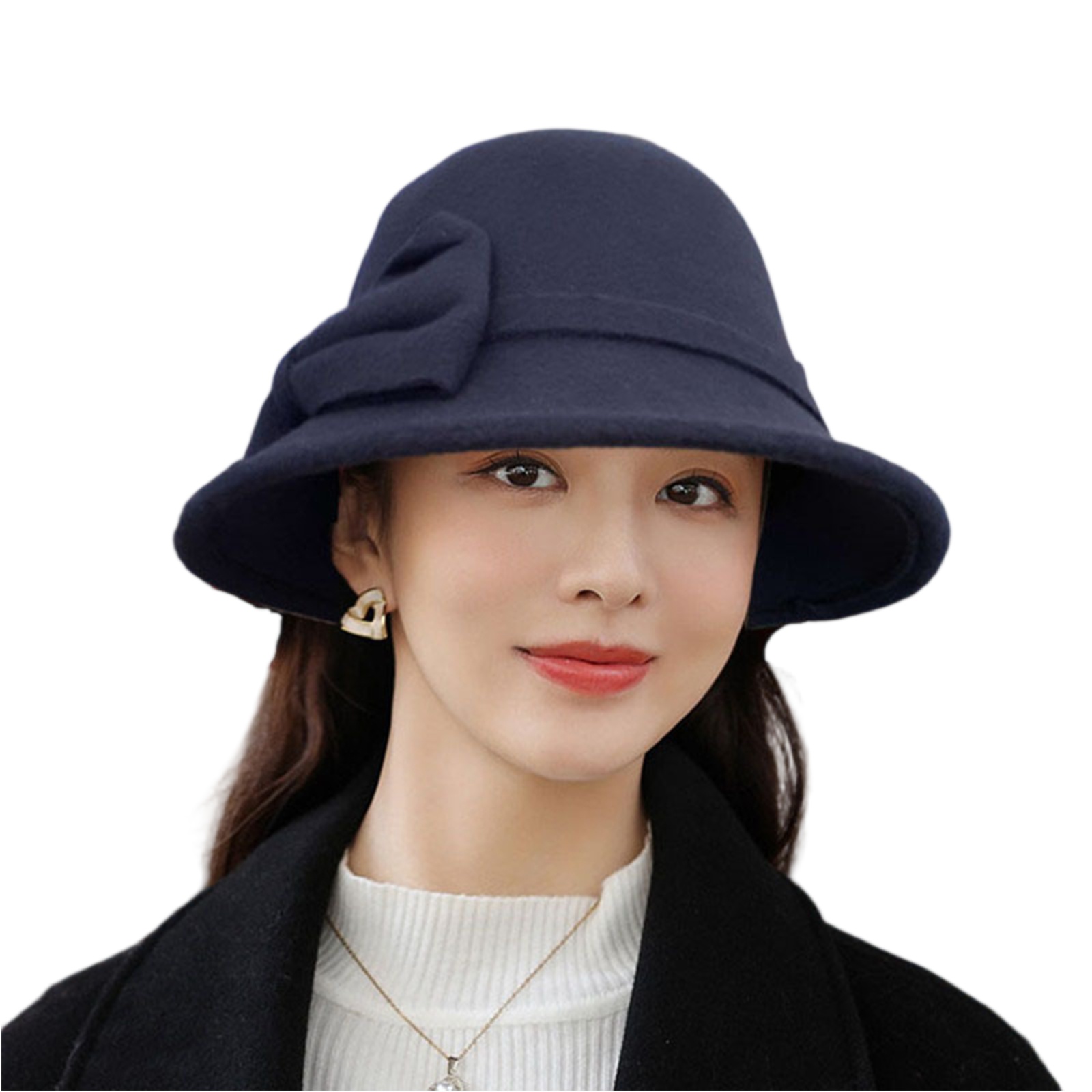 Wool Hat Trendy Bucket Hat Ver - Fedora Hat Wool ulasan dan harga