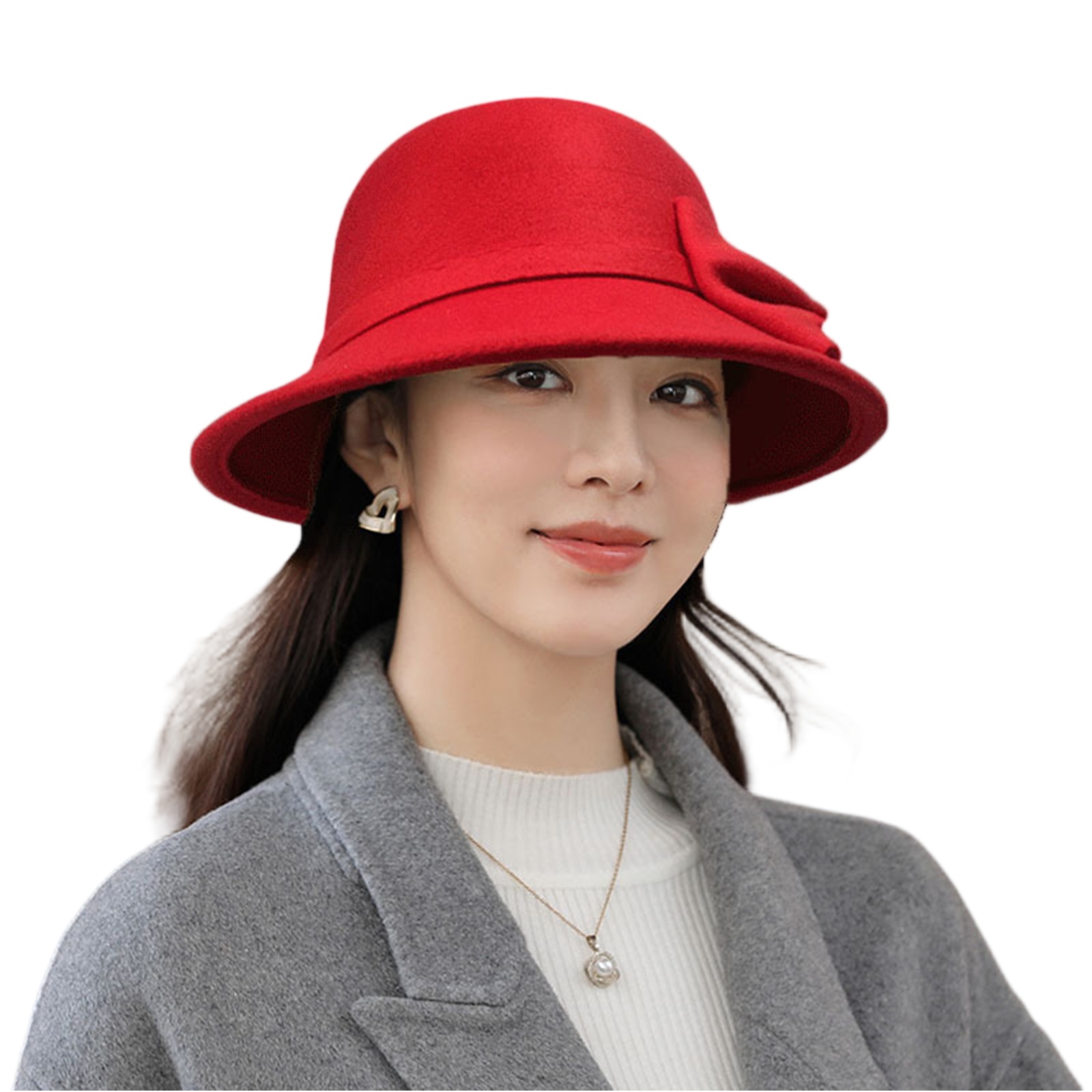 Wool Hat Trendy Bucket Hat Ver - Fedora Hat Wool ulasan dan harga