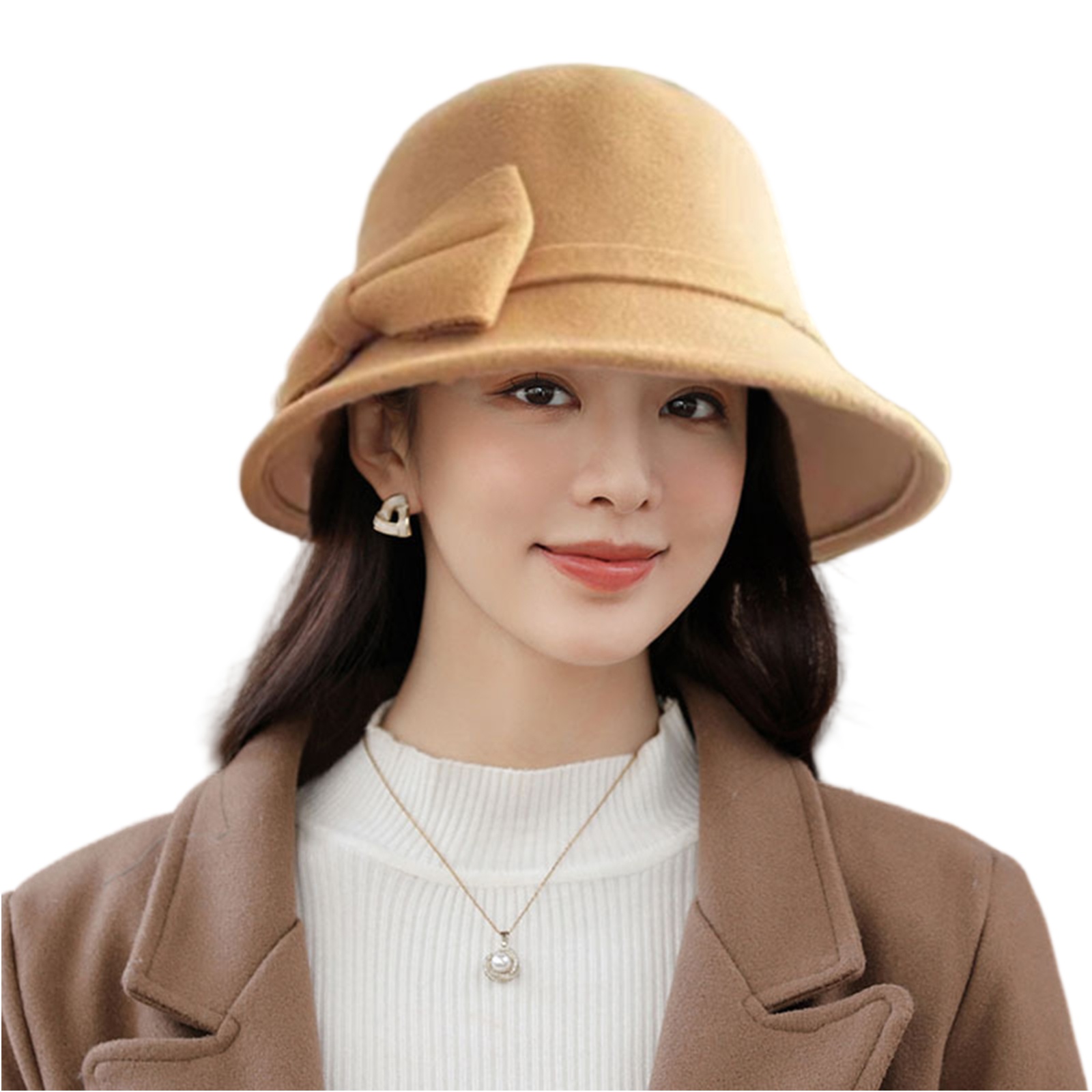 Wool Hat Trendy Bucket Hat Ver - Fedora Hat Wool ulasan dan harga