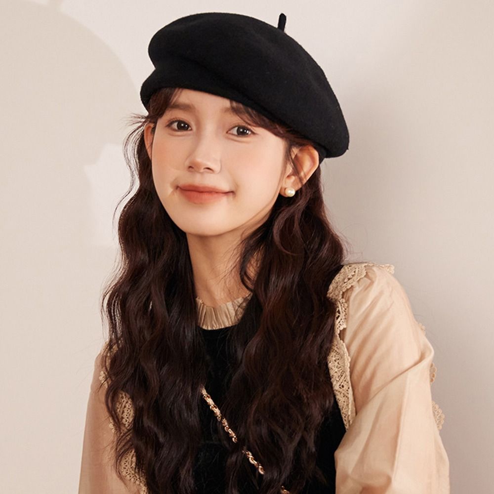 Autumn Winter Warm Wool Berets - Beret French Wool ulasan dan harga